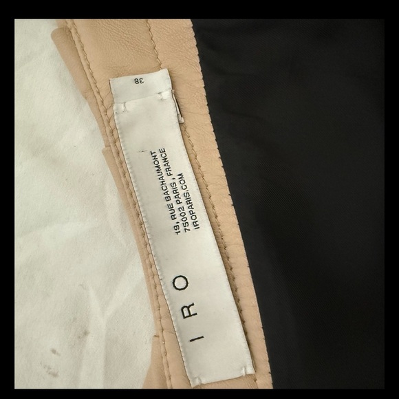 Iro Charlott Mini Dress Lamb Leather Is Size 8 Uk 38 - Picture 7 of 13